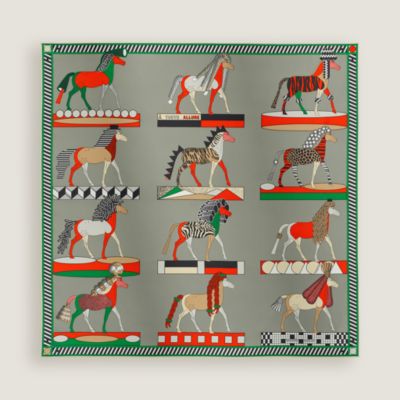 Bouquet Final scarf 90 - Blue | Hermès USA